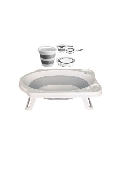Tuncel Teknik Hobbylife 3 Lü Set Pratik Katlanabilir Banyo Küveti Gri