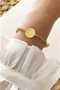Çlk Accessories Özel Seri Nazar Boncuklu Tuğra Bileklik Trbilek7582 B36503