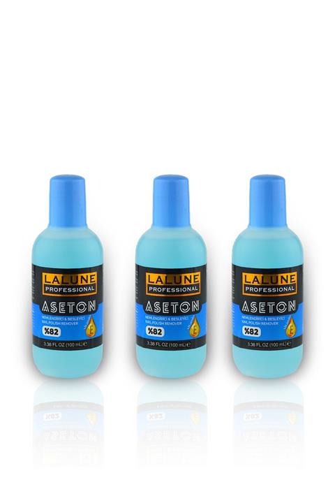 Lalune Professional Oje Çıkarıcı Aseton 100 ml Mavi 3 Adet 8680407130443-3