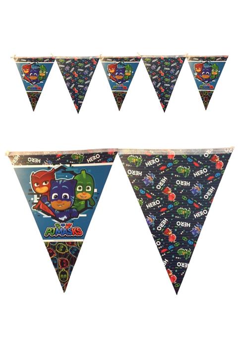 Huzur Party Store Pj Maskeliler Temalı Flama 11 Bayrak 320 Cm Pija Maske Kedi Çocuk Karakterli Pijama Mask Lisanslı
