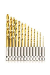 Profisher Hss Tungsten Karbür Matkap Uç 13 Lü Set 1/4 Hex Shank 1.5-6.5mm