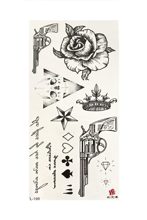 Barly Shot And Gun Geçici Dövme