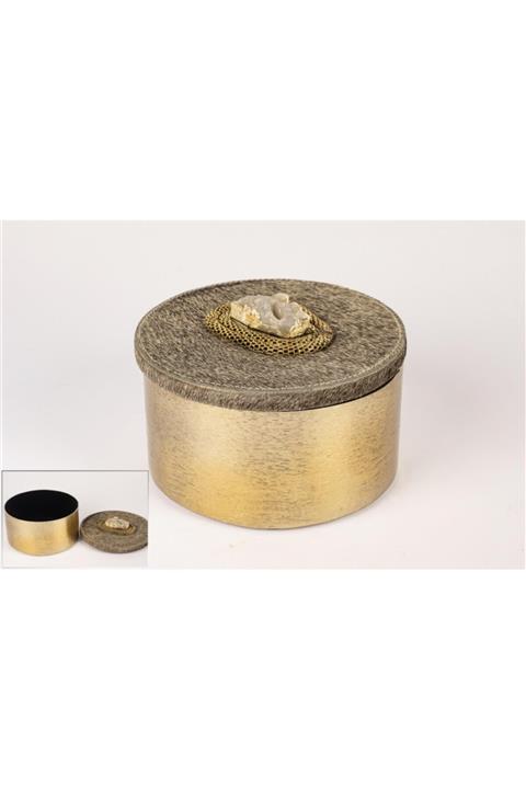 Mikasa Moor Gri Deri Kapli Kutu