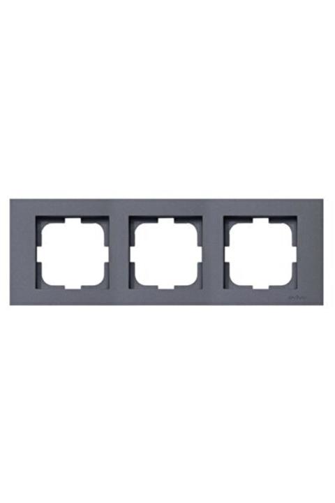 ÇağatayElektrik Ovivo Grano Füme Üçlü Çerçeve