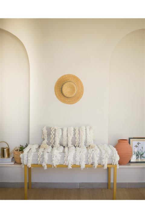 Bohemart Boho Bench Puf Elişi Keten Dokuma