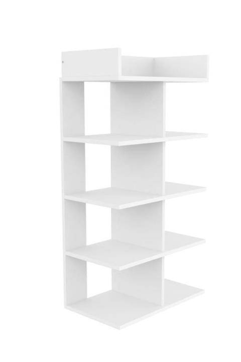 Mimilos Beyaz A11 Bölmeli 5 Katlı Raflı Çalışma Odası Rafı Kitaplık