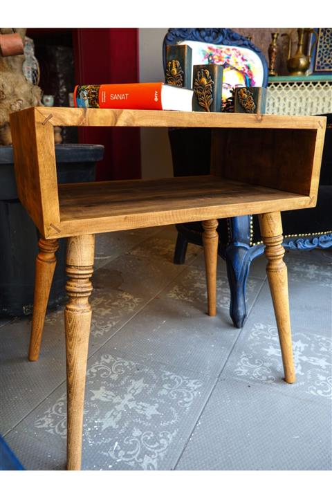 Moza Sanat Doğal Çam Ağacından Masif Komodin