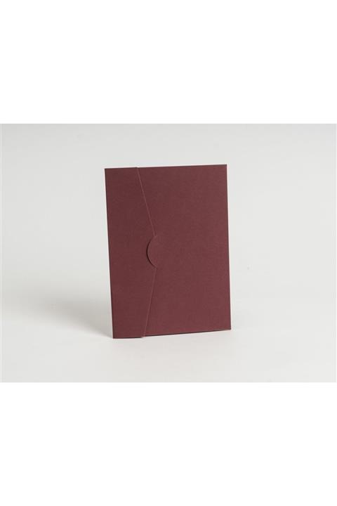 ARTİMED 14x20 Cm Bordo Dikey Cepli Davetiye Zarfı 100 Adet