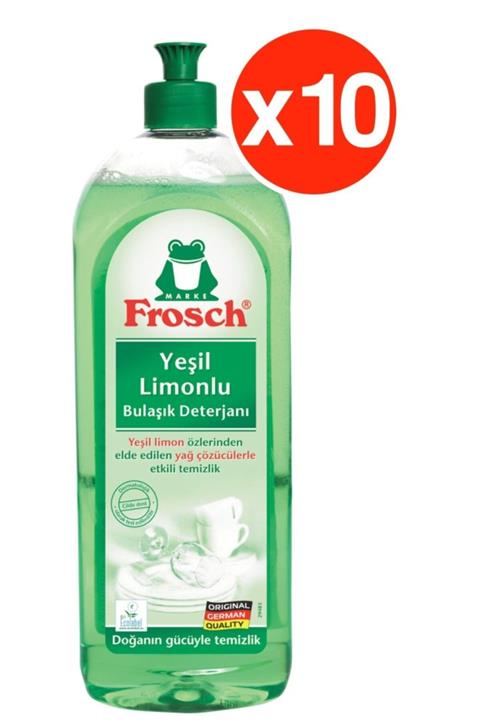 Frosch Yeşil Limonlu Bulaşık Deterjanı 750 Ml X 10 Adet