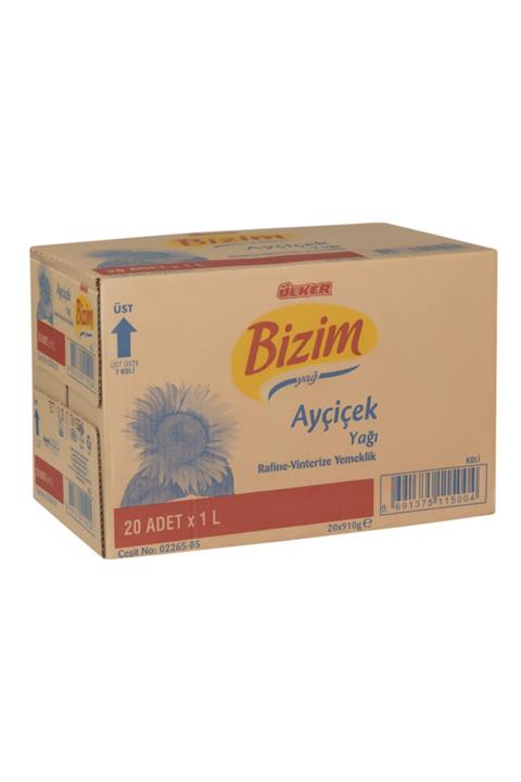 Bizim Ayçiçek Yağı 1 L 20 Adet