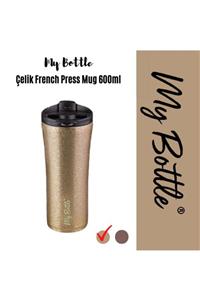 My Bottle Paslanmaz Gold Çelik French Press Altın Kupa Mug 500 ml