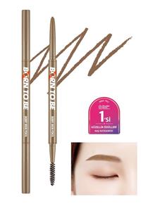 Missha Kalıcı Etkili, Ultra Ince Uçlu,fırçalı Kaş Kalemi Madproof Skinny Brow Pencil (02 Light Brown)