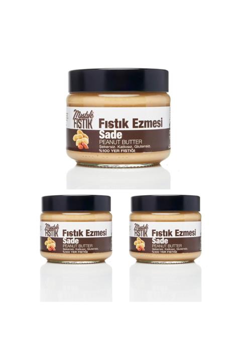 Mıstık Fıstık Sade Fıstık Ezmesi 3'lü Avantaj Seti