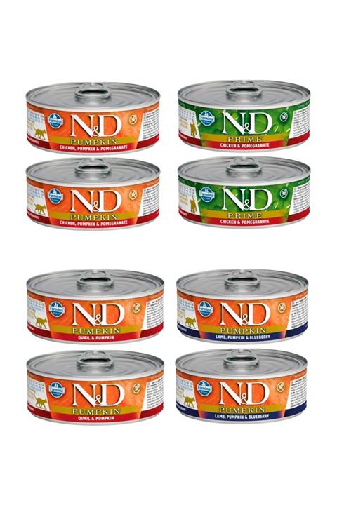 N&D Konserve 8'li Yaş Kedi Maması Seti