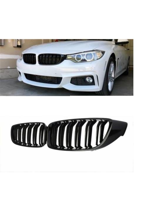 X POWER TUNİNG Bmw F32 2014.2017 4.seri Coupe Parlak Siyah Çift Çizgi M4 Ön Panjur