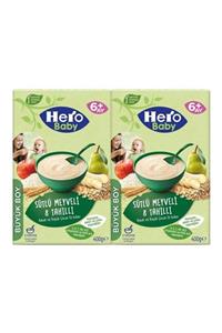 Hero Baby Sütlü Meyveli 8 Tahıllı Kaşık Maması 400gr X 2 Adet