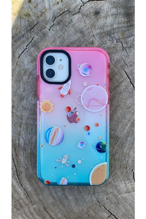 Telehome Iphone 11 Rainbow Gezegen Kılıf
