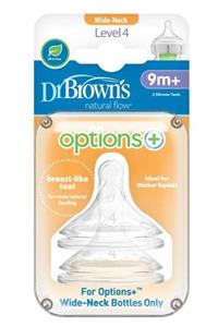 Dr Browns Dr. Brown's 4. Seviye Options Geniş Ağız Biberon Emziği 9 Ay Ikili Paket