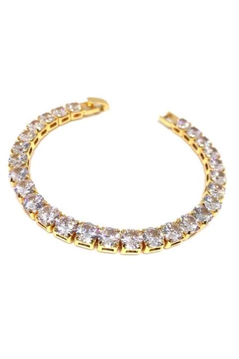 GLARE JEWELRY Pırlanta Montür Ve Işçiliğinde Çelik Gold Su Yolu Bileklik