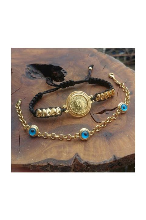 TAKI TASARIM Çeyreklive Höz Bileklik Kombini 2 Li