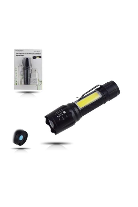 GoldSilver Gold Silver Gs-515 Usb Şarjlı Metal Fener