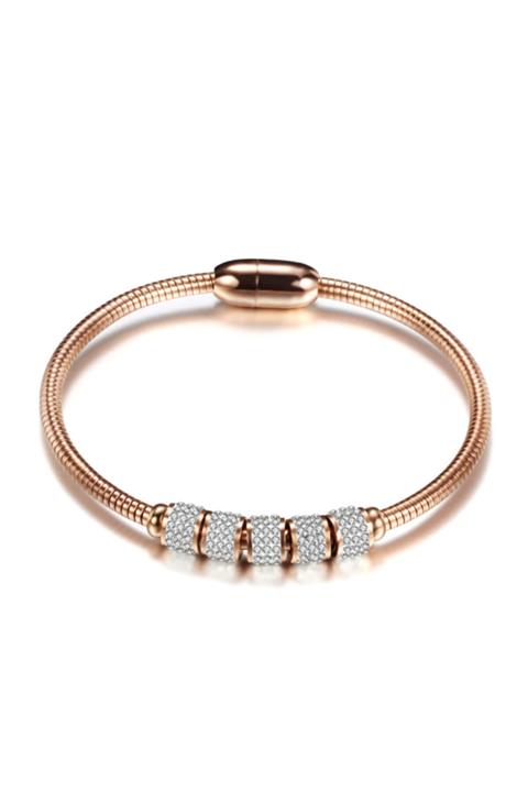 Chavin Bilezik Dizayn Taşlı Mıknatıslı Çelik Bileklik Ef26