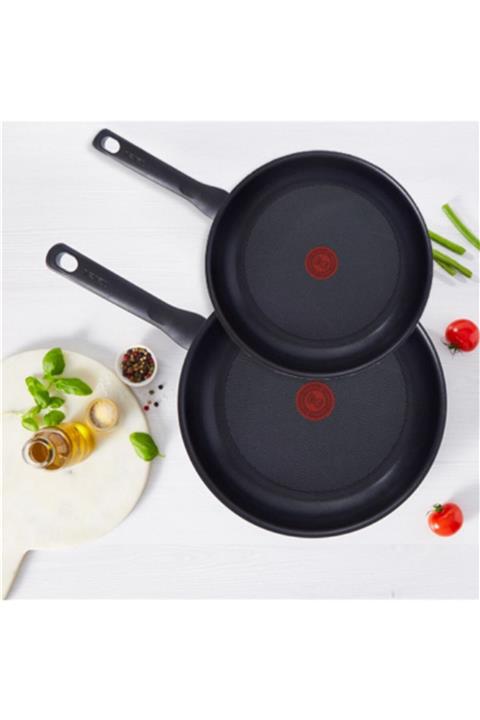 TEFAL Titanyum 1x Day By Day Tava Seti 20/26cm Difüzyon Taba