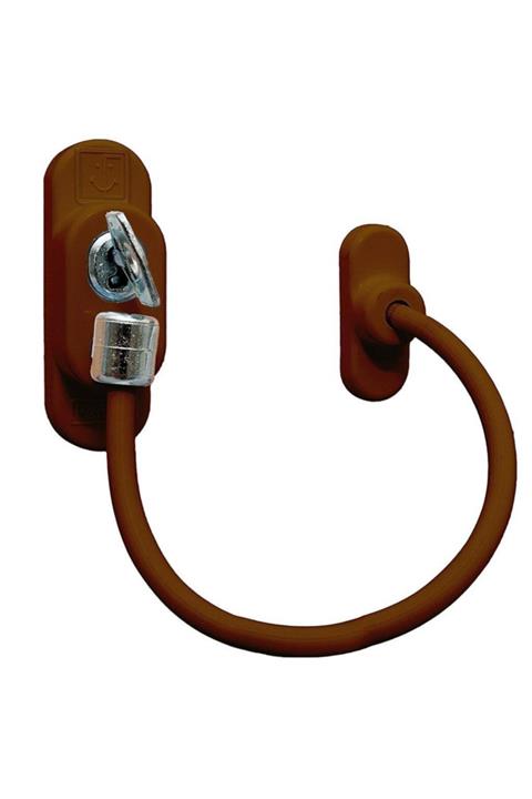 Mashotrend 5 Adet Çelik Halatlı Pvc Kapı Pencere Emniyet Kilidi - Pencere Çocuk Emniyet Kilidi - Kahverengi