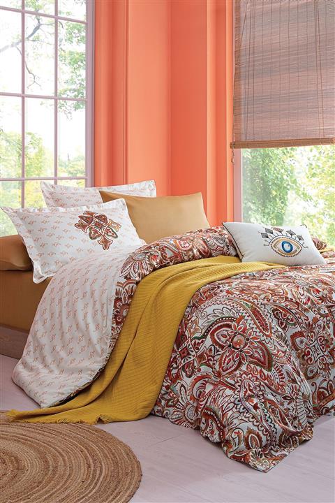 Yataş Bedding Vernas Saten Çift Kişilik Nevresim Takımı %100 Pamuk