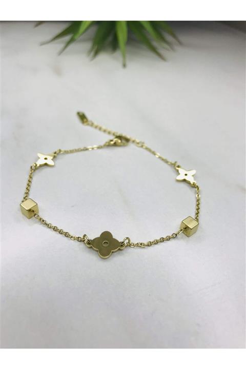 bymissnora Kadın Gold Lv Modeli Paslanmaz Çelik Bileklik