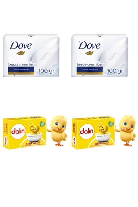 Larimar 4'lü Dove Güzellik Sabunu Ve Dalin Bebek Sabun Seti 100g
