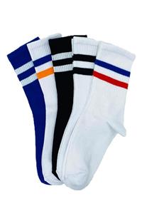 CARNAVAL SOCKS 5'li Çemberler Desenli Renkli Spor Çorap