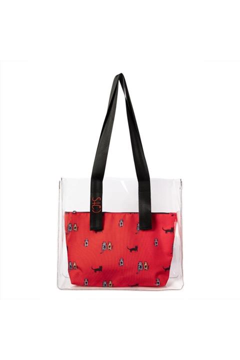 Biggdesign Cats Şeffaf Alışveriş Ve Plaj Çantası