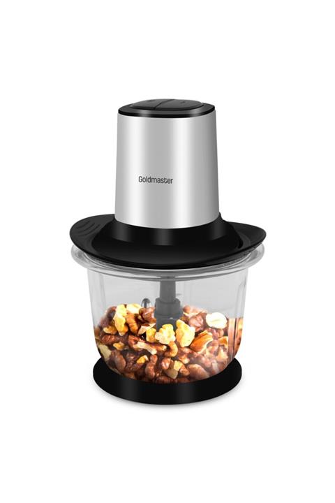 GOLDMASTER Planet Geniş 1.5 lt Cam Hazneli Inox Paslanmaz Çelik Gövdeli 4 Bıçaklı Rondo Doğrayıcı