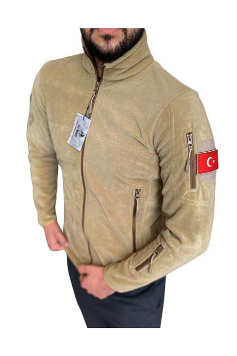 Silyon Askeri Giyim Taktik Polar Mont 5 Cepli Askeri Tip Tactical Polar Mont Bej Renk
