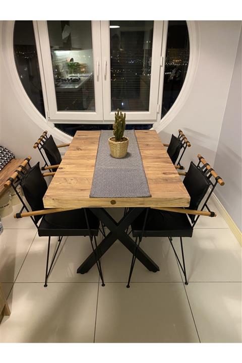 BARANGRUP Atlantik Çam Takımı Penyez Sandalyeli Masa