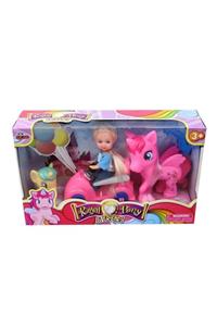 VARDEM OYUNCAK Royal Pony & Friends Arabalı Bebek Unicorn Sevimli At Ve Yavrusu