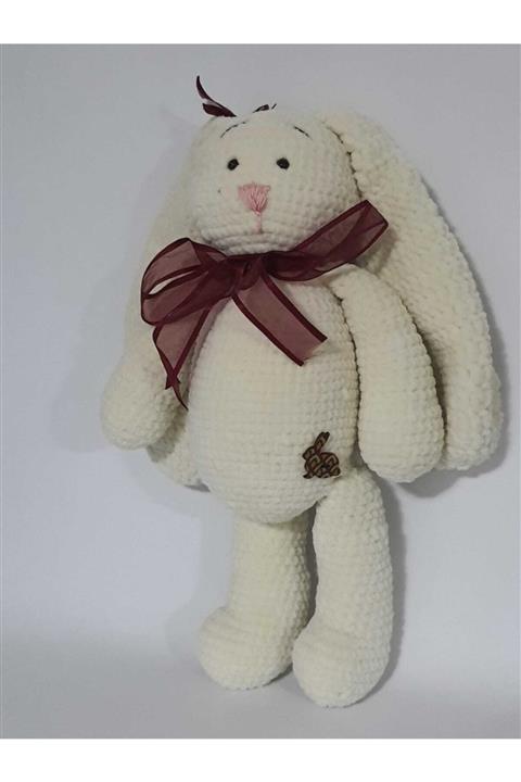 U&B Unique and Beyond Amigurumi Oyuncak- Sevimli Tavşan- Uyku ve Oyun arkadaşı, Büyük boy, el örgüsü dolgulu oyuncak