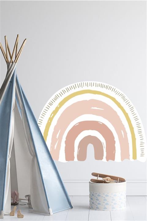 Piksel Grafik Boho Gökkuşağı Duvar Sticker