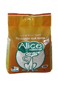 Alice Kartopu Topaklaşan Parfümlü Ince Taneli Kedi Kumu 10 Kg