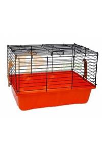 EURO GARDEN Tavşan Hamster Guinea Pig Kafesi Metal 30x33x45 Cm Pembe