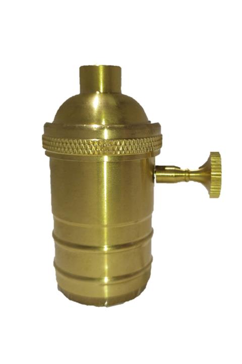 Renklipriz Anahtarlı Retro Pirinç Duy