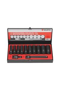 Würth 1/2 Inch Güçlü Uzun Altıgen Lokma Seti 12 Parça