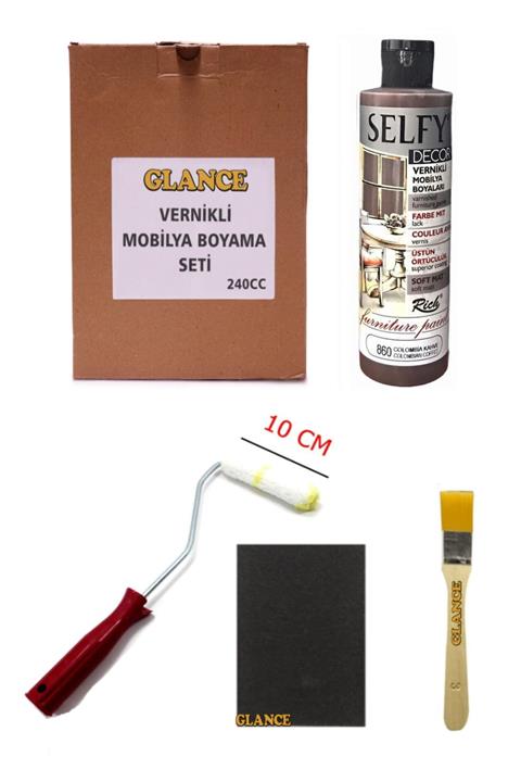 GLANCE Rich Selfy Decor 240 Cc Colombia Kahve Kendinden Vernikli Mobilya Boyama Seti