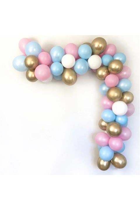 PartiVar Cinsiyet Belirleme Partisi Soft Krom Gold Balonlu Zincir