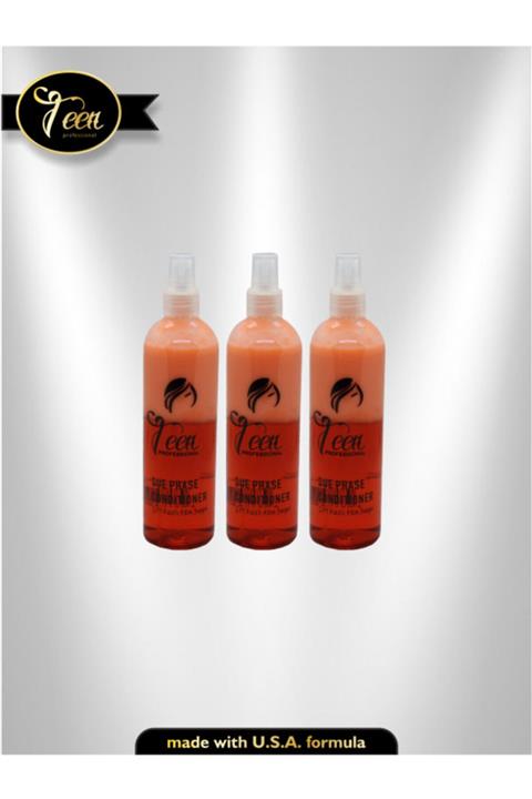 TEEN PROFESSİONAL Teen Çift Fazlı Fön Suyu Pembe 400 Ml. (3 Adet)