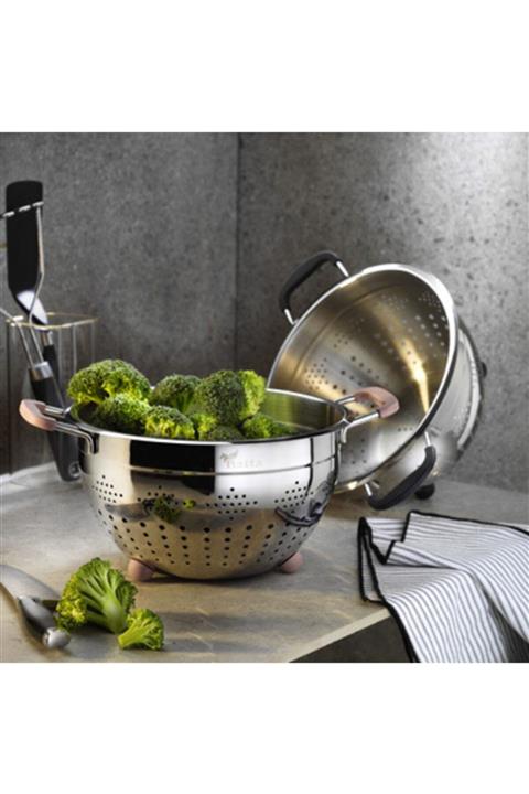 Batta Siyah 24 Cm Paslanmaz Çelik Süzgeç