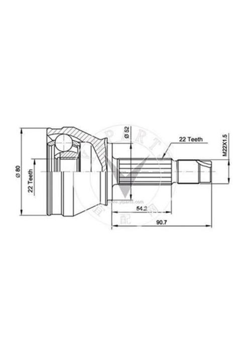 CİFAM Aks Kafası Dıs Palıo 1.4 C513 Eskı Sanzıman