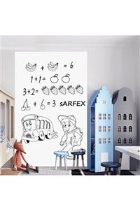 SARFEX Yapışkanlı Beyaz Yazı Tahtası Sticker Board Ders Çalışma 45cmx200 Cm