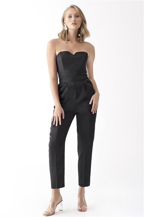 EXPLOSION Saten Straplez Tulum 72002 Siyah